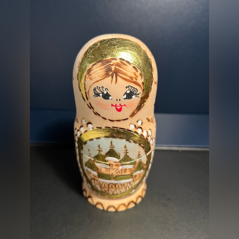 Russian nesting wood figures - made in Russia